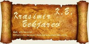 Krasimir Bekjarev vizit kartica